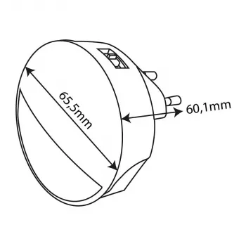 ENTAC Nachtlicht 0,8W CDS Dämmerungssensor (ohne PIR-Sensor)