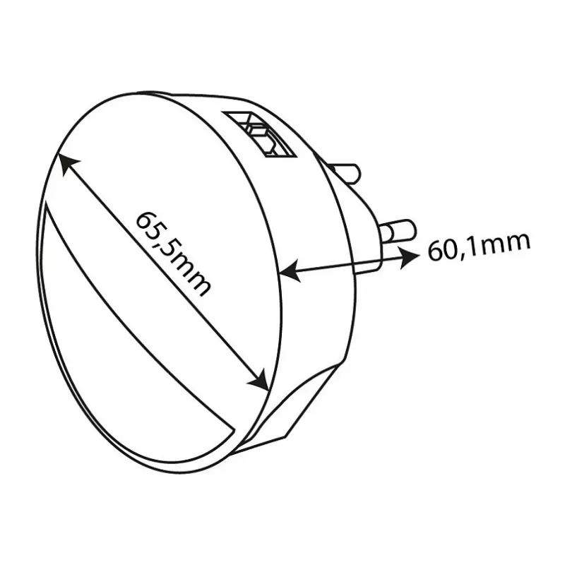 ENTAC Nachtlicht 0,8W CDS Dämmerungssensor (ohne PIR-Sensor)