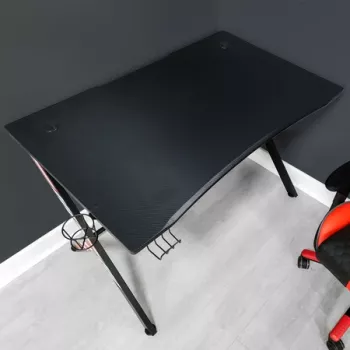 X Rocker Ocelot Gaming Desk mit Mauspad - Schwarz/Rot