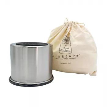 Airscape Aromabehälter aus Edelstahl, klein, gebürstetes Silber