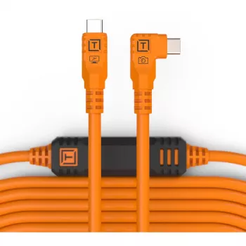 Tether Tools TetherPro USB-C auf USB-C Right Angle Orange 9,4m