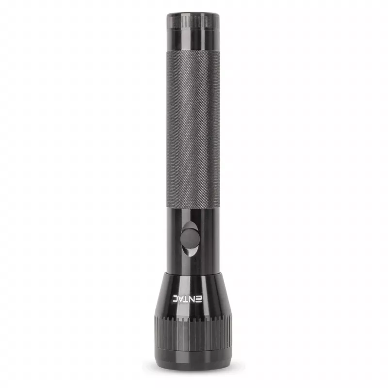 ENTAC EFL-2D-ALU 2D Aluminium Taschenlampe mit Krypton-Glühbirne, 20 Lumen, 60m Reichweite, IPX4, Silber