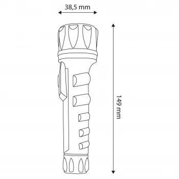 ENTAC EFL-2AA-PL LED-Taschenlampe 2xAA ABS-Kunststoff Schwarz 30 Lumen