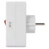 ENTAC Wandsteckdosen-Adapter 2x Euro 1x Schuko mit Schalter Weiß