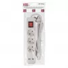 ENTAC Steckdosenleiste 3-fach mit USB 1,5m Schalter Weiß