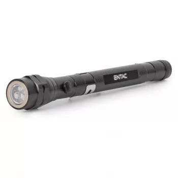 ENTAC EFL-1W-FLEX-ALU 1W LED Taschenlampe mit Teleskophals, Aluminium, Schwarz