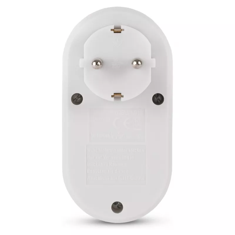 ENTAC Steckdosenadapter mit 2x USB-A Weiß
