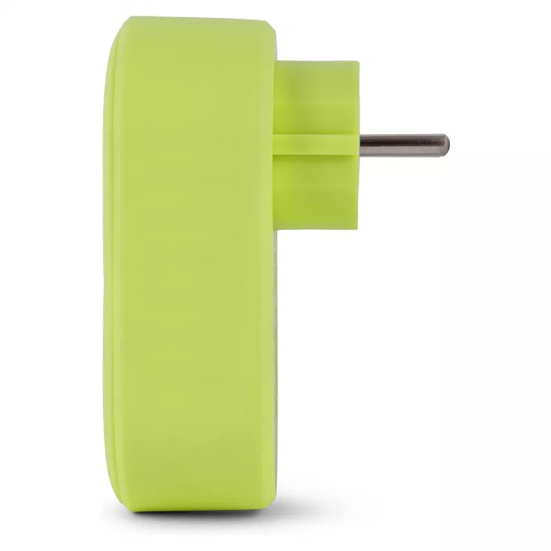 ENTAC Steckdosenadapter mit 2x USB-A Lime
