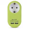 ENTAC Steckdosenadapter mit 2x USB-A Lime