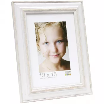 Deknudt S221H1 Bilderrahmen A4 21x29,7 cm MDF Holz Weiß Beige Reversible