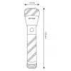 ENTAC 1W LED Taschenlampe Aluminium Schwarz AA Batterie