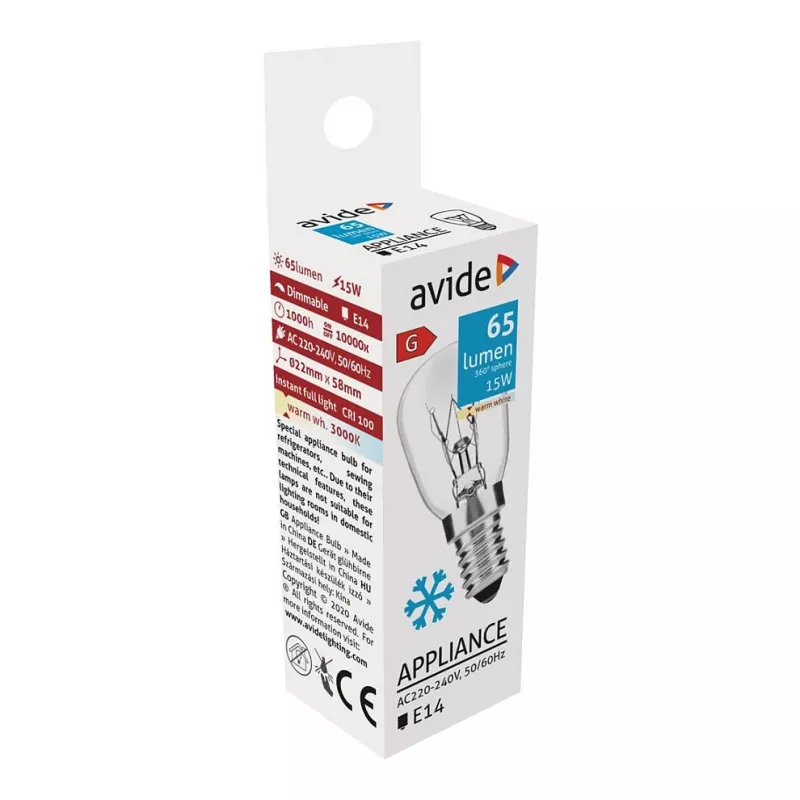 Avide Halogen Glühlampe 65lm 15W E14 Warmweiß 3000K C35 Kerze