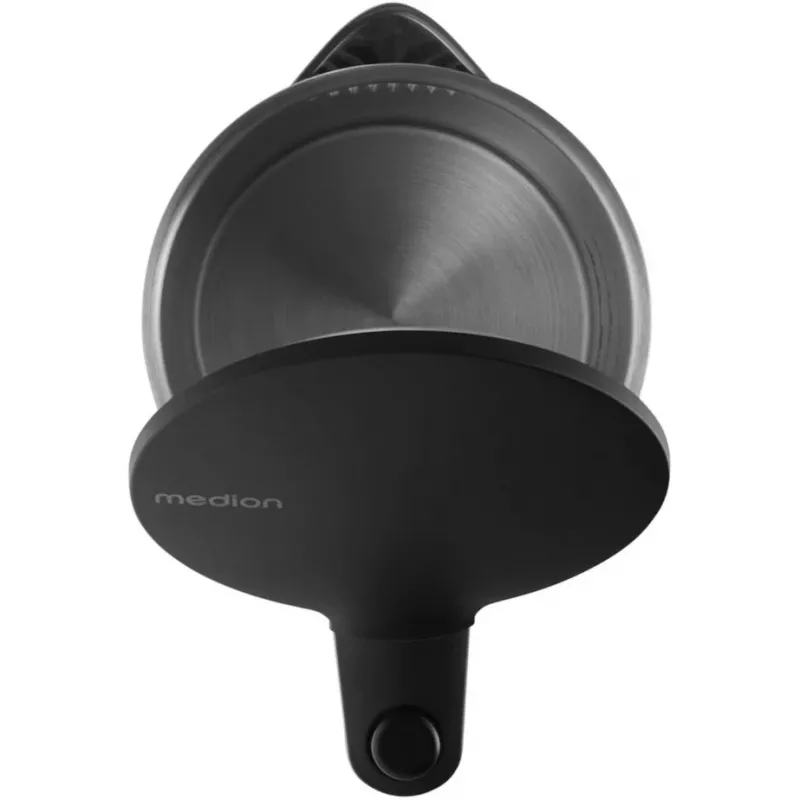 MEDION MD 12106 Wasserkocher 1,5L 2200W Schwarz Edelstahl Warmhaltefunktion
