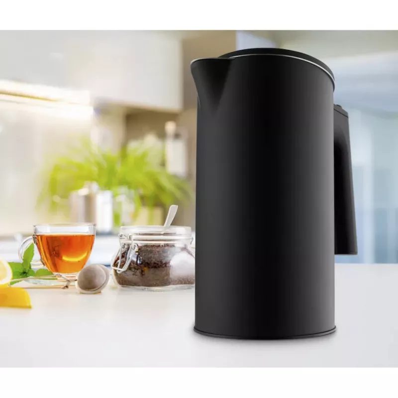 MEDION MD 12106 Wasserkocher 1,5L 2200W Schwarz Edelstahl Warmhaltefunktion
