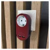 ENTAC Wandsteckdosenadapter mit 2x USB-A Burgunderrot