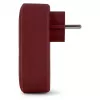 ENTAC Wandsteckdosenadapter mit 2x USB-A Burgunderrot