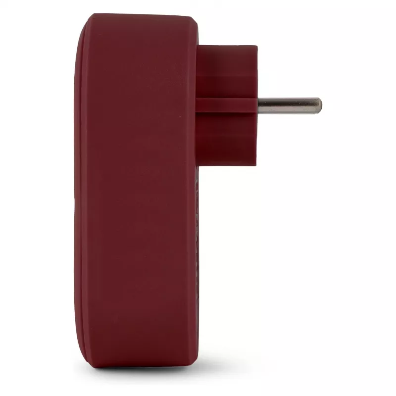 ENTAC Wandsteckdosenadapter mit 2x USB-A Burgunderrot