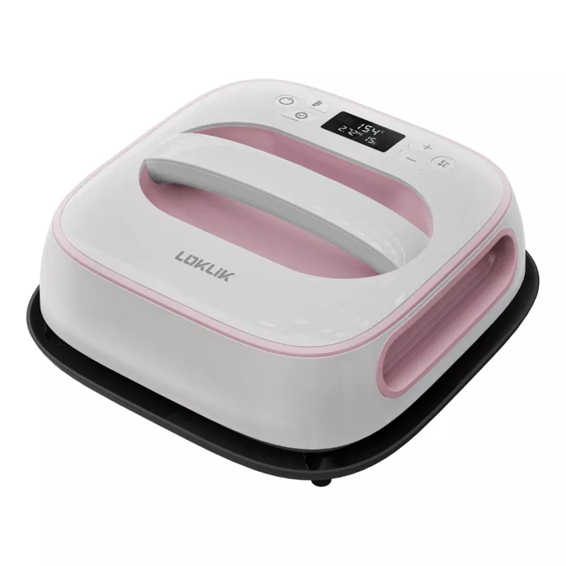 LOKLIK Easy Heat Press Pink - Mini Heat Press 350W 205°C