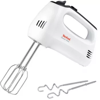 TEFAL HT3101 QuickMix Hand Mixer, 300 W, 5 Stufen, Turbo, Weiß