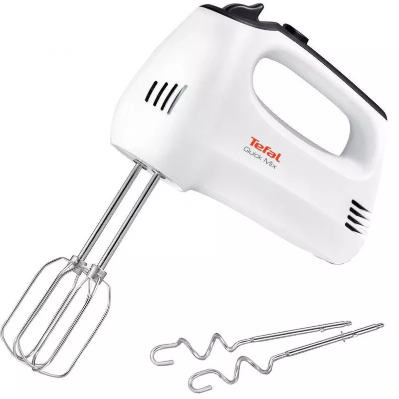 TEFAL HT3101 QuickMix Hand Mixer, 300 W, 5 Stufen, Turbo, Weiß
