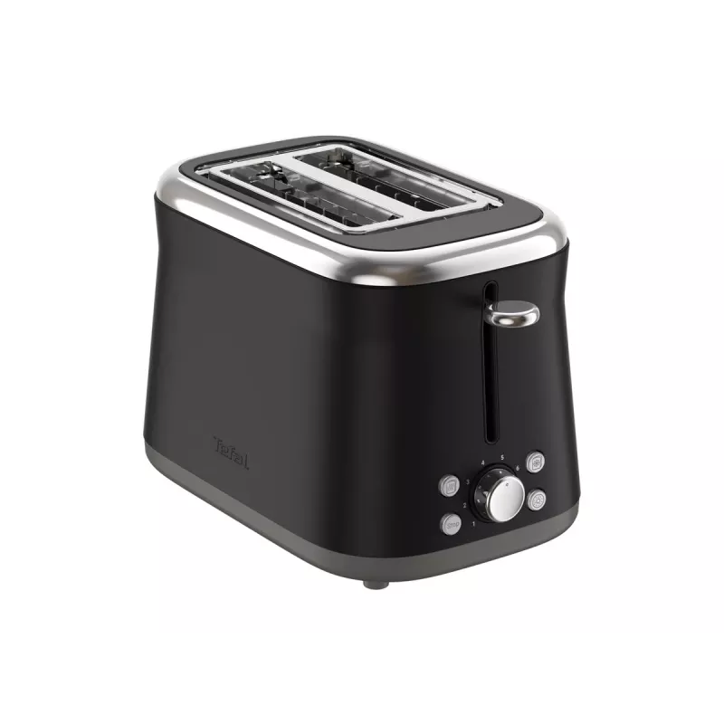 TEFAL Toaster TT7208E0 Collection Retro 850 W 2 Slots Edelstahl Schwarz