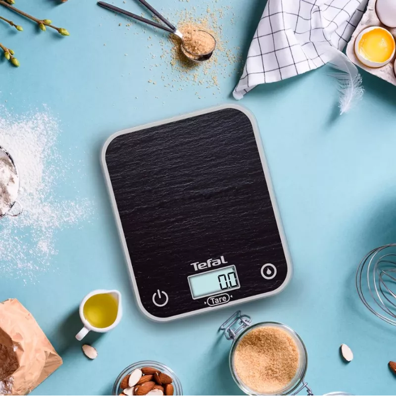 TEFAL Küchenwaage BC50D2V0 Optiss - Digital LCD, 5 kg Kapazität, Schwarz