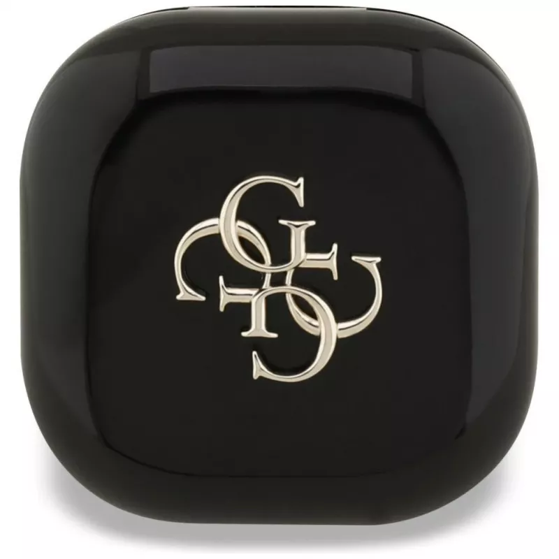 Guess 4G Metal Logo True Wireless Stereo Bluetooth Earbuds mit Ladecase (Schwarz)