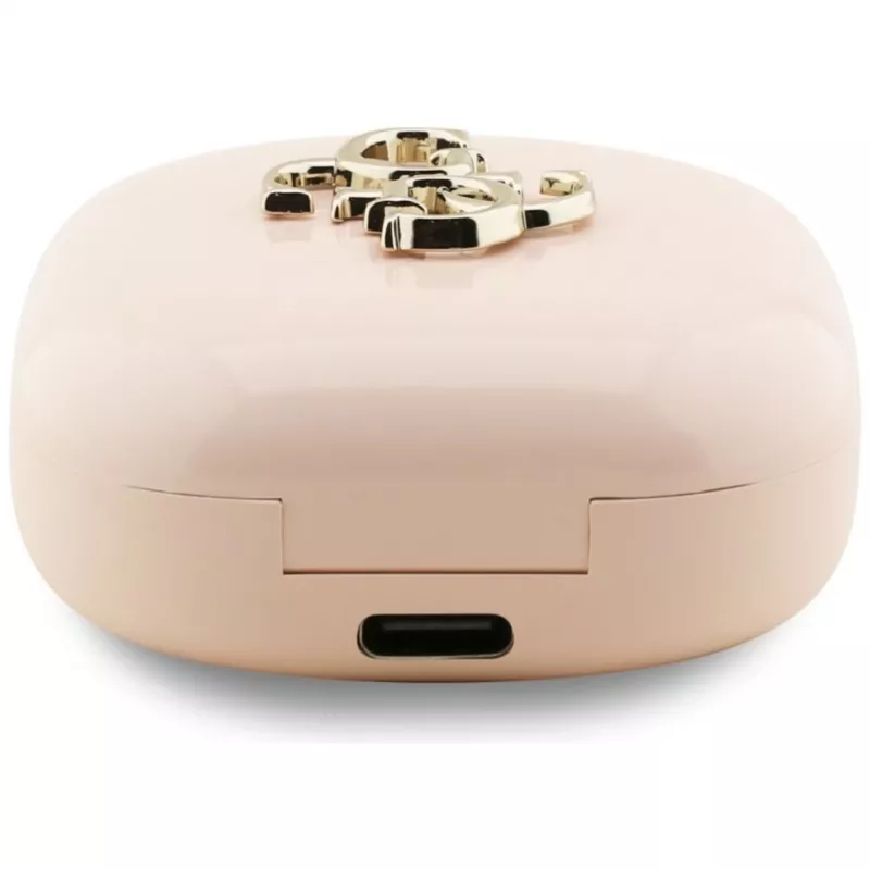 Guess 4G Metal Logo True Wireless Stereo Bluetooth 5.0 Earbuds mit Ladecase - Pink