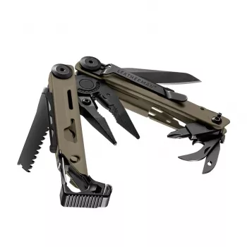 Leatherman SIGNAL Multi-Tool Zange, 19 Werkzeuge, Schwarz und Tan