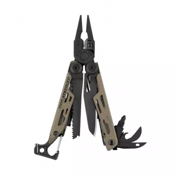 Leatherman SIGNAL Multi-Tool Zange, 19 Werkzeuge, Schwarz und Tan