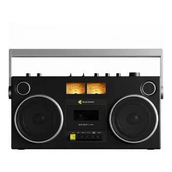 WeAreRewind Curtis Tragbarer Kassettenplayer mit Bluetooth Schwarz