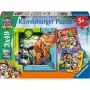 RAVENSBURGER Kinderpuzzle PAW Patrol 3 Dino Movie (3 x 49 Teile)