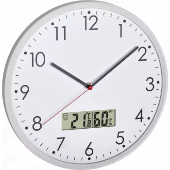 TFA 60.3048.02 Quarz-Wanduhr, funkgesteuert, weiß, 30,2 cm