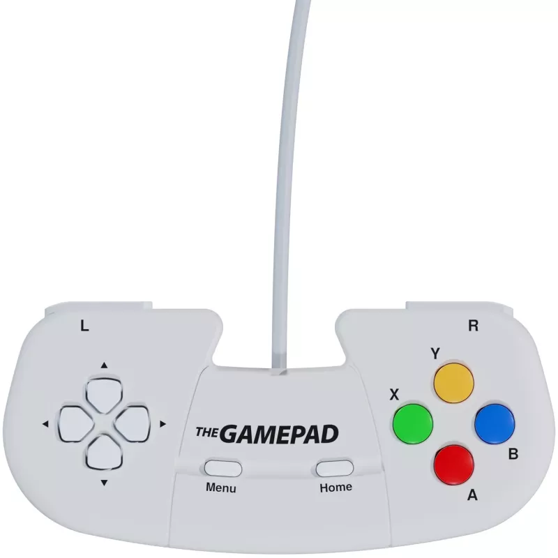 Retro Games The Gamepad White - Kabelgebundenes USB-Gamepad für PC, Mac, ZX Spectrum, THEC64, THEA500 Mini - Digitales Steuerkreuz, 10 Tasten, 1,8 m Kabel