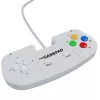 Retro Games The Gamepad White - Kabelgebundenes USB-Gamepad für PC, Mac, ZX Spectrum, THEC64, THEA500 Mini - Digitales Steuerkreuz, 10 Tasten, 1,8 m Kabel
