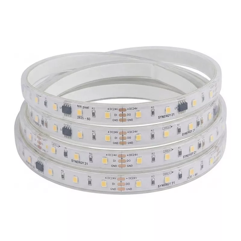 SYNERGY21 LED Flex Strip 2835 - 60 NW Pixel DC24V WS2811 IP65