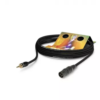 Sommer Cable Club Series MKII Patch-/Insertkabel, 2 x 0,34 mm², XLR-Stecker 3-pol. auf 3,5-mm-Stereo-Miniklinkenstecker, HICON, schwarz, 0,25 m (CSDQ-0025-SW)