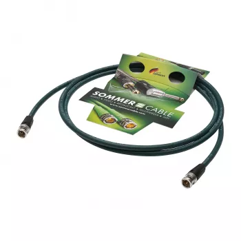 Sommer Cable SC-Vector PLUS 1.2/4.8 DZ UHD Video-Patchkabel, BNC-Stecker auf BNC-Stecker, NEUTRIK, grün, 20 m (DZGR-2000-GN-SW)