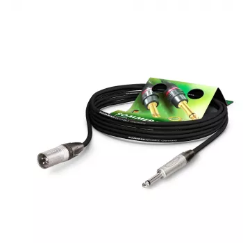 Sommer Cable Stage 22 Highflex Mikrofonkabel, 2 x 0,22 mm², XLR-Stecker 3-pol. auf 6,3-mm-Monoklinkenstecker, NEUTRIK, schwarz, 1 m (SG75-0100-SW)