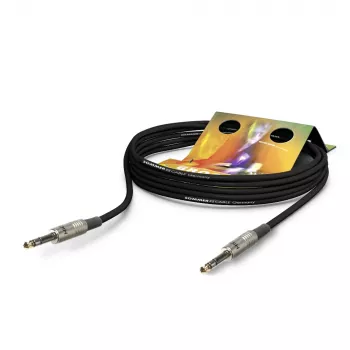 Sommer Cable Stage 22 Highflex Patch-/Insertkabel, 2 x 0,22 mm², 6,3-mm-Stereoklinkenstecker auf 6,3-mm-Stereoklinkenstecker, HICON, schwarz, 5 m (SG2S-0500-SW)