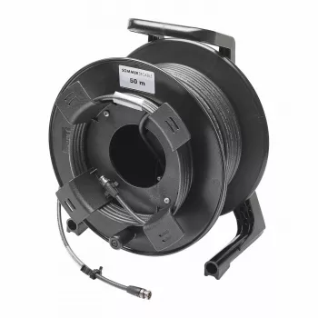Sommer Cable SC-Vector PLUS 1.2/4.8 DZ Videokabel auf Kabeltrommel, BNC-Stecker auf BNC-Stecker, NEUTRIK, schwarz, 50 m (DZGXG5000-SW-SW)