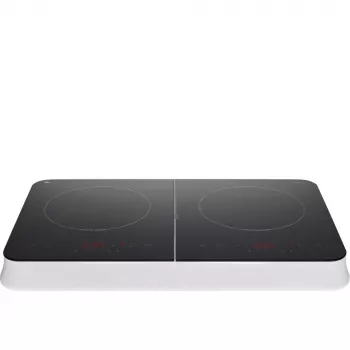 MEDION LIFE Doppel-Induktionskochfeld MD18493 (Schwarz, 3500 Watt, 2x 20 cm)
