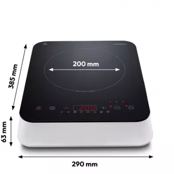 MEDION LIFE Induktionskochfeld MD 18490 (Schwarz/Weiß, 2000 Watt)