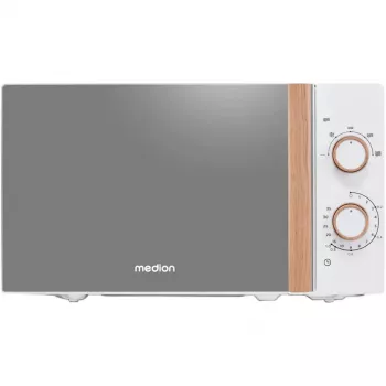 Medion Life MD 10596 Solo-Mikrowelle, 20 L, 700 W, Weiß