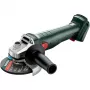 Metabo W 18 7-125 (602371840) Akku-Winkelschleifer, 18 V, 125 mm, Grün/Schwarz, Gerät ohne Akku, im Metabox