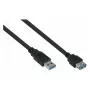 KABELMEISTER USB 3.0 Verlängerungskabel, Typ A Stecker auf Buchse, 0,5 m, Schwarz