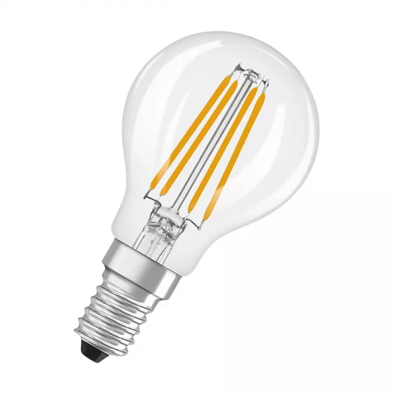 Osram LED Classic P 40 Filament 3.4W 827 Clear E14 LED Lampe, Mini Globe