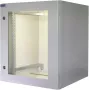 RESISTER 19-Zoll Netzwerkschrank Pro - IP66 für Außenbereich & Industrie - Sichtfenstertür - 16U - 600x600 mm - Lichtgrau (RAL 7035) (90RR19WV166GG)