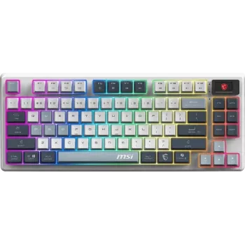 MSI Forge GK600 TKL Gaming-Tastatur, französisches AZERTY-Layout, Cherry MX Red, RGB, Schwarz