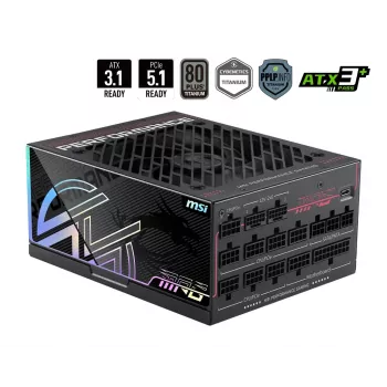 MSI MPG Ai1300TS PCIE5 1300W ATX 3.0 80 PLUS Gold Full Modular Netzteil, Schwarz